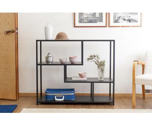 Console scandinave métallique noire Duvignac