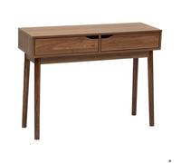 5five Console Slidy – 2 tiroirs, panneau de fibres de bois foncé, 100x34x75,5 cm