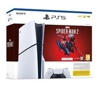 Playstation Sony, Pack 5 Édition Standard + Jeu Marvel's Spiderman 2 (Code de Téléchargement), Fourni avec 1 Manette Sans Fil DualSense, Couleur : Blanche