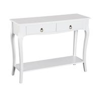 Console style table de drapier néo-rétro multi-rangements 100L x 33l x 76H cm blanc 82 100x33x76cm Blanc