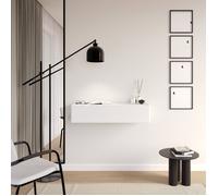 Console suspendue avec 1 tiroir - OLIO - 90 cm - blanc