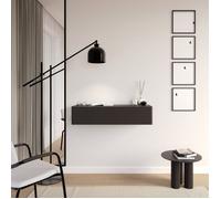 Console suspendue avec 1 tiroir - OLIO - 90 cm - noir