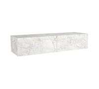 Console suspendue avec 2 portes - Effet marbre blanc - TENIDA