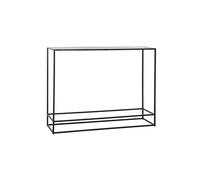 Console / Table console en aluminium coloris noir/dore - Longueur 110 x Profondeur 25 x Hauteur 84 cm --
