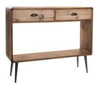 Console / Table console en bois coloris naturel - Longueur 115 x Profondeur 30 x Hauteur 96 cm --