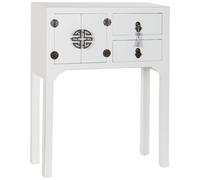 Console Table console en bois de sapin et MDF coloris blanc - Longueur 63 x Profondeur 26 x Hauteur 83 cm