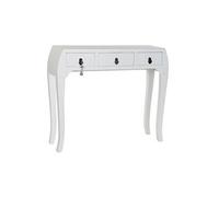 Console Table console en bois de sapin et MDF coloris blanc - Longueur 96 x Profondeur 26 x Hauteur 80 cm - -