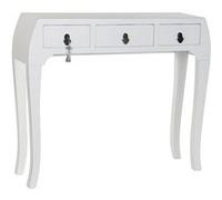 Console Table console en bois de sapin et MDF coloris blanc - Longueur 96 x Profondeur 26 x Hauteur 80 cm - -