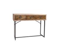 Console / Table console en metal coloris naturel - Longueur 110 x Profondeur 32 x Hauteur 85 cm --