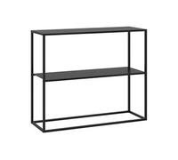 HomCom – Console d'appoint contemporaine avec étagère – Acier 90x30x75 cm – Noir
