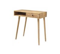 Console / Table d'entree en chene massif huile - L.80 x H.80 x P.35 cm -PEGANE- chêne massif huilé