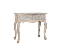 Console Table en bois de manguier coloris naturel/blanc - Longueur 91 x Profondeur 42 x Hauteur 81 cm --