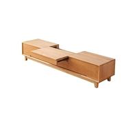 Console TV en bois massif 180 cm rustique Cherry Entertainment Center Table de rangement élégante idéale pour les hôtels et chambres d'hôtes 180 x 40 x 35 cm