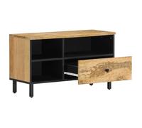 Console TV VENT-FLASH - Banc TV Meuble TV - 80x33x46 cm bois massif de manguier - Meuble de Salon(75149)ZLH