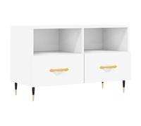 Console TV VENT-FLASH - Banc TV Meuble TV - Blanc 80x36x50 cm Bois d'ingénierie - Meuble de Salon(60344)ZLH