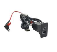 Console USB Socket AUX Prise USB Console Compatible Avec Toyota Pour Corolla Pour LC80 Voiture Chargeur Prise Charge Rapide Pour TYPE-C Adaptateur D'entrée Audio U-disk