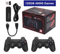 Console Vidéo Rétro Game X2 Plus,256g,50000,Jeu Gd10 Pro,4k,Manette Sans Fil 3d Hd,Émulateur Tv 50 Pour Ps1,N64,Dc - Type 128g