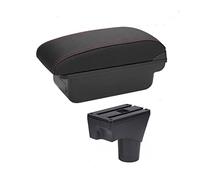 Consoles Main Repose-Bras Voiture Armrest Box Central Storage Content Storage Box Armrests With Cupboard For MARCH For Micra For K13 For MK4 IV(Black red line)