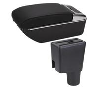 Consoles Main Repose-Bras Voiture Pour Corsa 2020 Accoudoir Boîte Rehausser Double Couche Centrale Stockage Contenu Cendrier Accessoires Accoudoir Central Console(D Black Line 7usb)