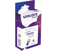 Consommable étiqueteuse WECARE - standard - Noir/Transp. - pour BROTHER TZE-151