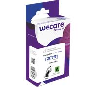 Consommable étiqueteuse WECARE - standard - Noir/Vert - pour BROTHER TZE-751