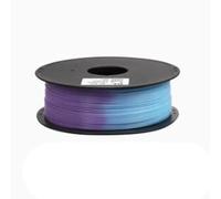 Consommables à l'impression 3D, à Changement de température PLA en 2 Couleurs + Fil Thermique de 1,75 mm, matériau de la Ligne +/- 0,03 mm, Bobine de 1 kg,Purple Turns Blue