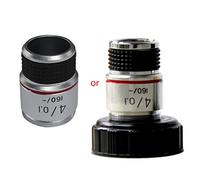 Consommables de laboratoire 4 x 10 x 40 x 100 x lentille d'objectif de microscope Pièces achromatiques Adaptateur d'objectif 20,2 mm