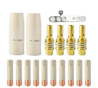 Consommables de soudage MB-15ak, nouveau revêtement de protection, pointe de contact antiadhésive, buse de protection sans air de 0,8/1,0/1,2 mm for MIG 15AK(17Pcs 1.2mm)