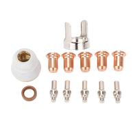 Consommables Plasma Cutter, 13 Pièces Électrodes 1.0mm, Buses, Anneau Tourbillonnant, Espaceur Double pour IPT - 60 PT - 60 IPT - 40 - Haute Compatibilité, Remplacement Facile, U