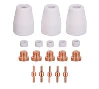 Consommables pour découpeur Plasma, 18 pièces, consommables légers et portables pour Machine de découpe Plasma pour CUT¿40 pour CUT¿50 pour LGK¿40