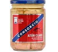 Consorcio Atún Claro en Aceite de Oliva, Thon Blanc à l'Huile Haute Oléique, 195g Poids Égoutté, Riche en Acides Gras