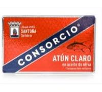 Consorcio Thon Blanc à l'Huile d'Olive, Sans Peau et Sans Arêtes, Miettes, Pack de 3 Boîtes de 80g