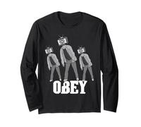 Conspiracy Theory TV Brainwashing Funny Design Manche Longue