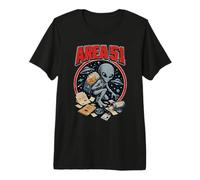 Conspiration de fichiers classifiés Top Secrets sur Un OVNI Extraterrestre de la Zone 51 T-Shirt Haut de Gamme