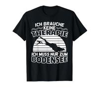 Constance de la mer de Constance au Bord des Trois Pays, Voile de la mer du Sol. T-Shirt Graphique avec Valeur, Homme, Noir, XL