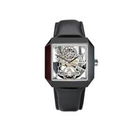 Constantin Weisz Montre automatique X-ISM squelette - Montre mécanique pour homme avec verre saphir, boîtier en acier inoxydable, mouvement squeletté, étanche 5 ATM, Noir
