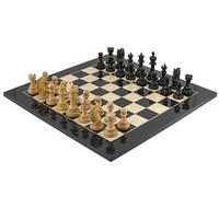 Constantine Series Ebony Jeu d'échecs King 11,4 cm Planche de 60 cm
