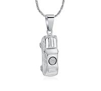 constantlife Pendentif urne funéraire en forme de petite voiture - En acier inoxydable - Cadeau souvenir, Métal, acier inoxydable