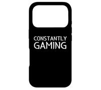 Constantly Gaming Sarcastic Joke Mobile PC ou Console Gamer Coque pour iPhone 17 Pro