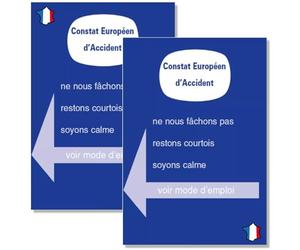 Constat Amiable Accident Assurance Français Accessoire Voiture Moto Camion Auto - Lot de 2 Constats Amiable - Valable Europe Essentiel Sécurité Routière Tout Véhicule Toutes Assurances Norme Conforme