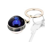 Constelations Charm - Chaîne de touches pendentif boule brillante sur la chaîne clé foncée | Constellation Key Chains | Porte-clés convexe boule en verre convexe double face | Accessoires, Scorpion