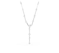 Constella - Blanc Argenté & Perles - Collier Y - Swarovski