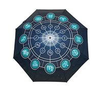Constellation Art Parapluie Pliant Ouverture et Fermeture Automatique Protection UV Parapluies Pliant Coupe-Vent Ultra-léger pour Voyager Plage Femmes Enfants Fille