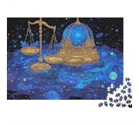Constellation Balance Ciel Étoilé Puzzle 1000 Pièces Puzzle pour Adultes Papier Style Nuit Astrologie Détente Familiale Décoration Cadeau 52x38cm/1000pcs