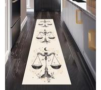 Constellation Balance Tapis Cuisine Devant Evier Lavable et Antidérapant, Ciel Étoilé Mystère Tapis Couloir Long Absorbant Carpet de Passage Antidérapant Paillasson Interieur Entrée 80 x 350 cm