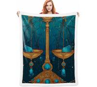 Constellation Couverture Lestée 130x150cm, Bleu Chaise Blankets, Douce Chaude Hiver Couvertures de Canapé et Grand Plaids Chaude et Douillet, Fleece Blanket pour Chambre à Coucher, Cadeau A-4857