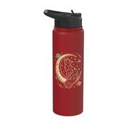 Constellation de chat céleste croissant de lune amoureux des chats Stainless Steel Insulated Water Bottle