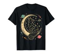 Constellation de Chat céleste Croissant de Lune Amoureux des Chats T-Shirt