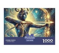 Constellation Puzzles 1000 pièces pour Adultes Puzzles pour Adultes Les Douze Signes du Zodiaque 1000 pièces Puzzle Jeux éducatifs Belle décoration Puzzle 100% Carton recyclé 52x38cm/1000pcs