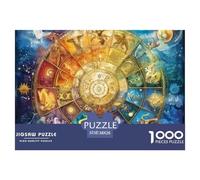 Constellation Puzzles pour Adultes 1000 pièces Puzzles pour Adultes Jeu éducatif Puzzle Adapté pour décompression et Mur Les Douze Signes du Zodiaque Décor 00% Carton recyclé